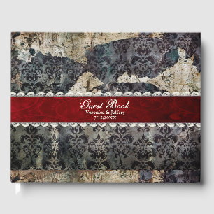 Livre D'or Mariage damassé gothique désespéré