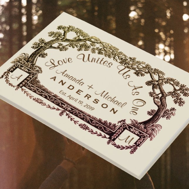 Livre D'or Mariage d'arbre rustique personnalisé à main (Créateur téléchargé)