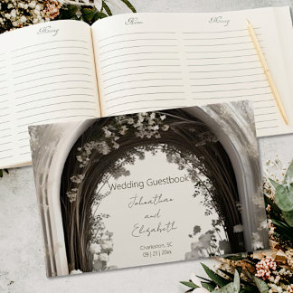 Livre D'or Mariage d'arche botanique romantique