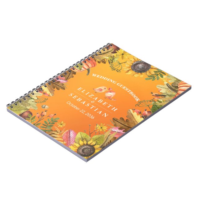 Livre d'or mariage de automne Automne Érable Feuil (Côté gauche)