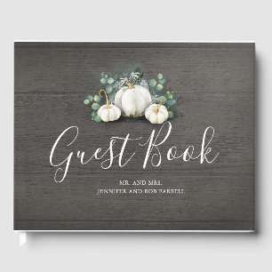 Livre D'or Mariage de automne de pays rustique Citrouille bla