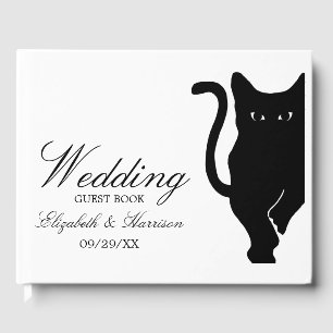 Livre D'or Mariage de chat noir Whimsical moderne