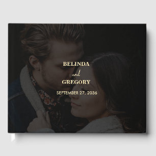 Livre D'or Mariage de couverture photo Black Gold 2