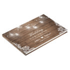 Mariage de dentelle en bois rustique Mason Jar