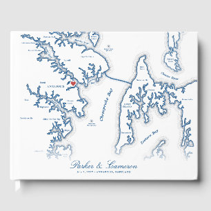 Livre D'or Mariage de destination à Annapolis Maryland carte
