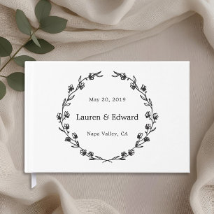 Livre D'or Mariage de germe floral rustique