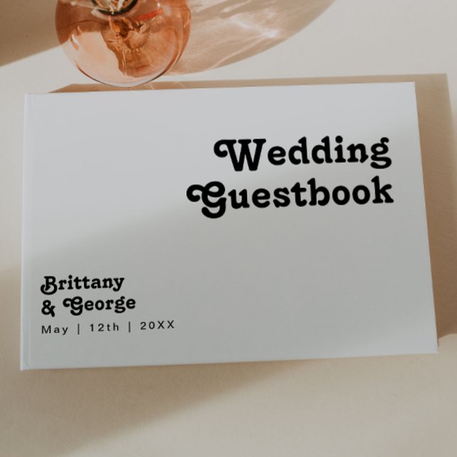 Livre d'or Mariage de lettres rétro moderne (Créateur téléchargé)