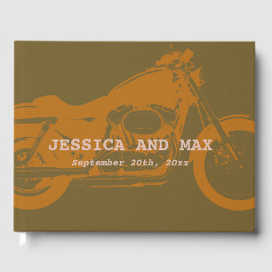Livre D'or Mariage de motocycliste personnalisé d'inspiration