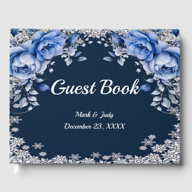 Livre D'or Mariage de Noël des Roses bleus (Recto)