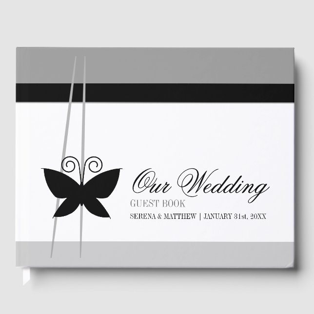 Livre D'or Mariage de papillon noir (Recto)