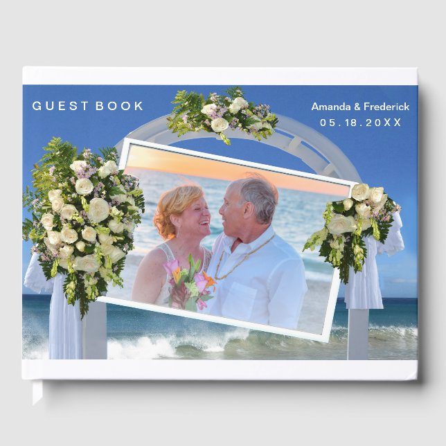 Livre D'or Mariage de plage d'été (Recto)
