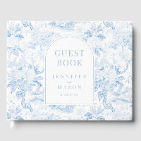 Livre d'or mariage de porcelaine de chinoiserie bl