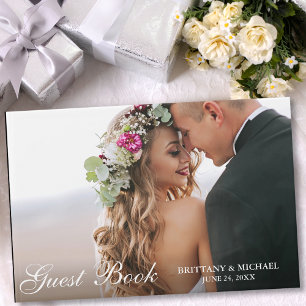 Livre D'or Mariage de script élégant de photo