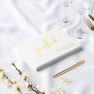 Livre D'or Mariage de script minimaliste moderne simple avec 