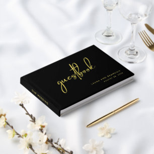 Livre D'or Mariage de script minimaliste simple et moderne