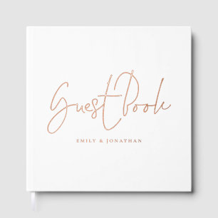 Livre D'or Mariage de script moderne minimaliste
