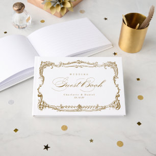 Livre D'or Mariage de script Vintage Gold