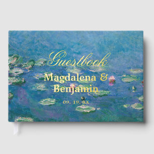 Livre D'or Mariage de style Monet avec des nénuphars de teint