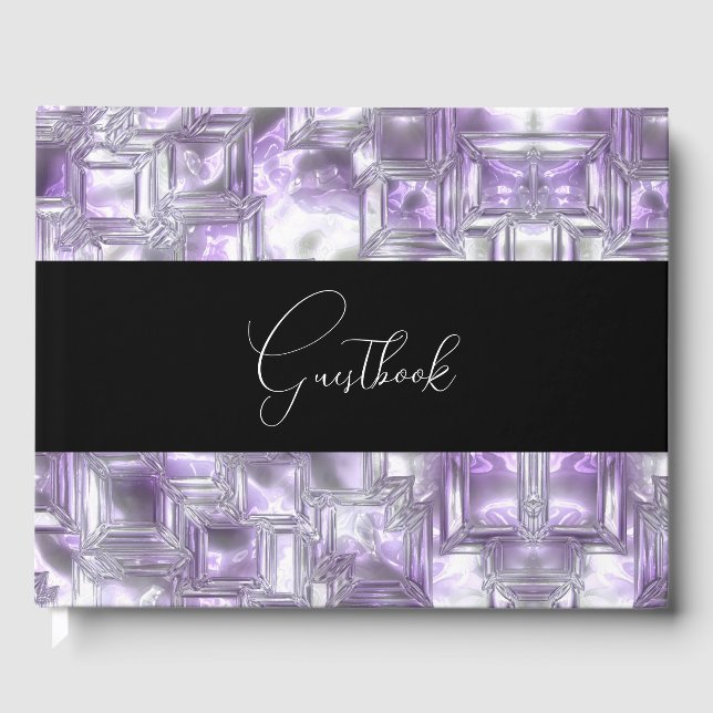 Livre D'or Mariage de texture de glace sculptée (Recto)