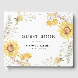 Livre D'or Mariage de tournesol fin été