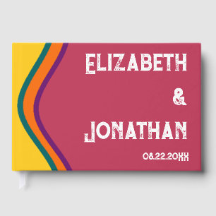 Livre D'or Mariage des vagues du sud-ouest rétro