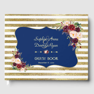 Livre D'or Mariage d'or Floral Blush de la Royal Navy
