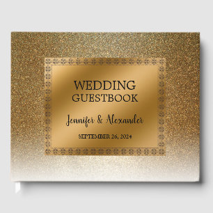 Livre D'or Mariage élégant chic moderne paillettes or