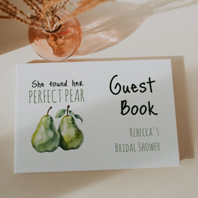 Livre D'or Mariage Élégant Rustique avec Poires Parfaites (Créateur téléchargé)