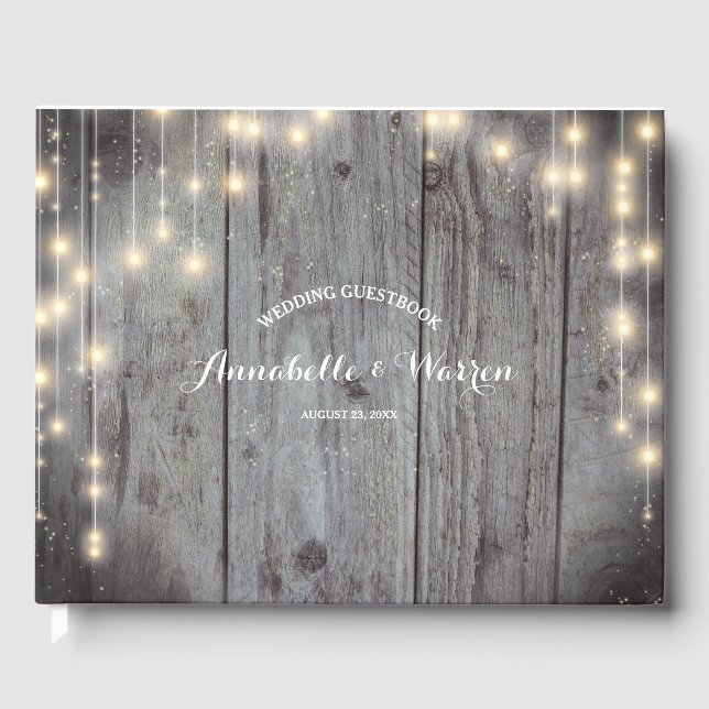 Livre D'or Mariage en bois Rustique (Recto)
