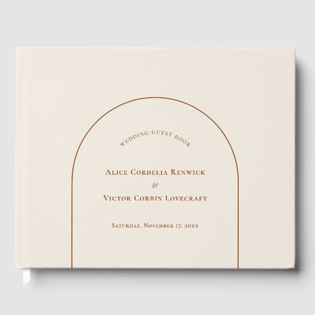Livre D'or Mariage en ivoire Boho Arch (Recto)