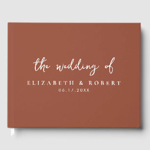 Livre D'or Mariage en terre cuite simple et élégant