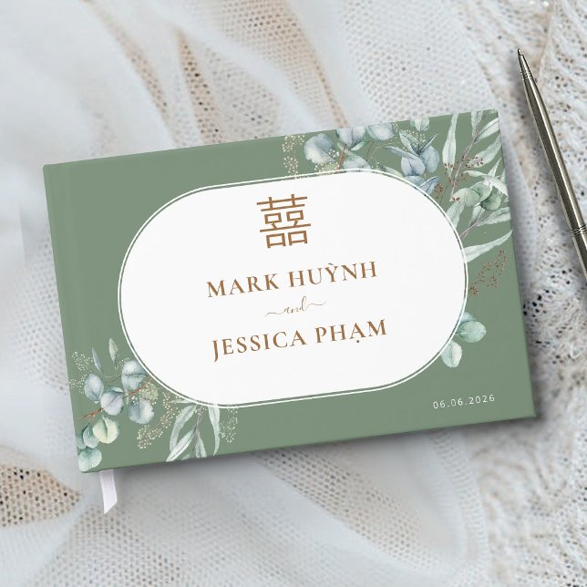 Livre D'or Mariage Eucalyptus Song Hy Vietnamien (Créateur téléchargé)