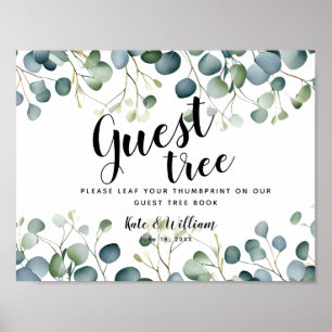 Livre d'or mariage Eucalyptus Tree SIGN