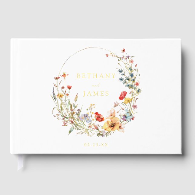 Livre D'or Mariage fleur sauvage (Recto)