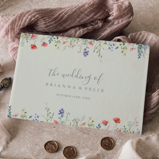 Livre D'or Mariage Fleur sauvage multicouleur (Créateur téléchargé)