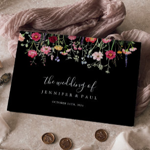 Livre D'or Mariage Fleur sauvage multicouleur de jardin