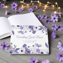 Mariage Fleurs Violettes et Violettes à l'aquarell