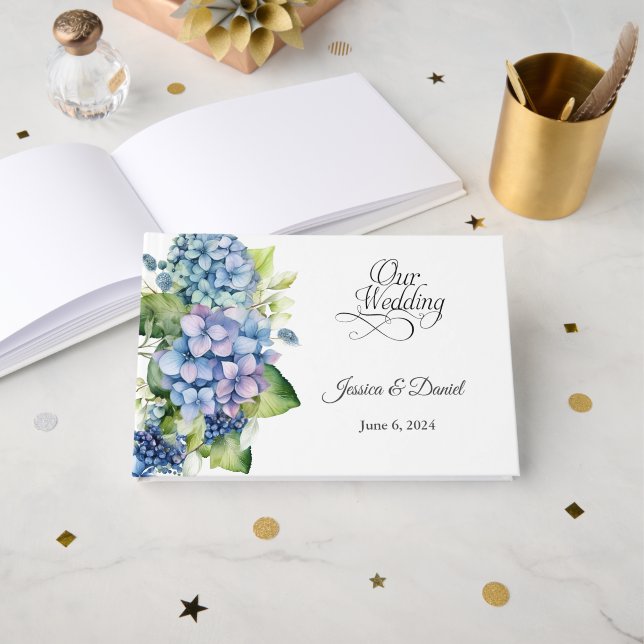 Livre D'or Mariage floral (Recto ouvert)