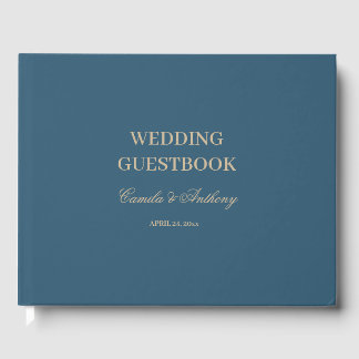 Livre D'or Mariage Floral Boho de la Marine