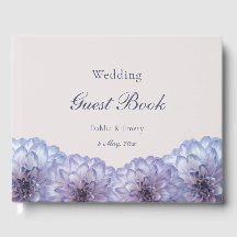 Mariage floral rose bleu foncé