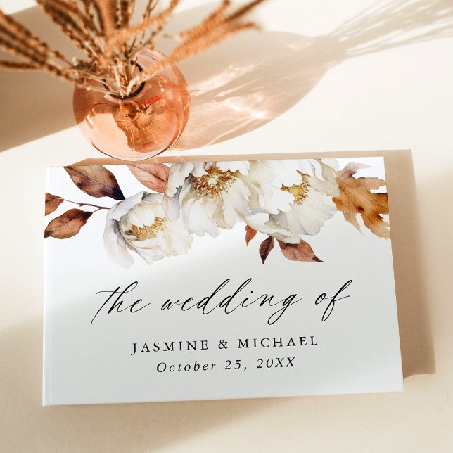 Livre D'or Mariage floral rustique d'automne (Créateur téléchargé)