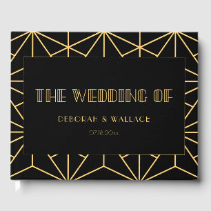 Livre D'or mariage géométrique art déco vintage des années 19