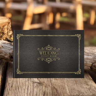 Livre D'or Mariage Gold Filigree fin ID871