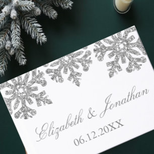 Livre D'or Mariage hivernal Silver Snowflake