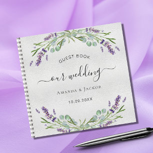 Livre d'or mariage lavande d'argent eucalyptus