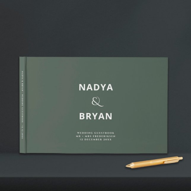 Livre D'or Mariage minimaliste chic foncé (Créateur téléchargé)