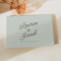 Mariage minimaliste vert moderne