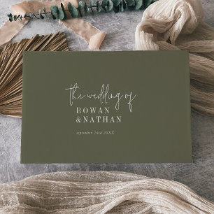Livre D'or Mariage moderne chic Olive Green