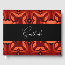 Mariage Motif Abstrait orange foncé