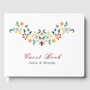 Livre D'or Mariage Motif classique complexe de géométrie vint